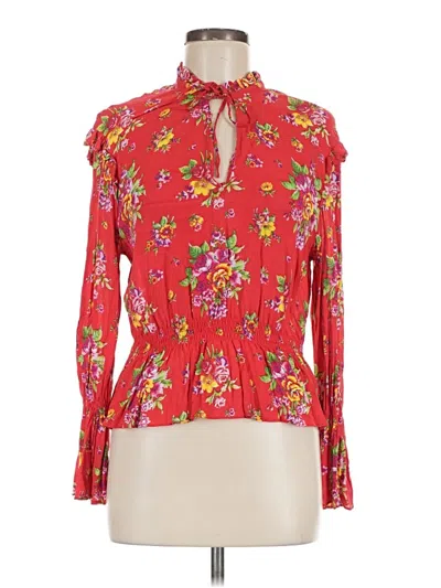 Pre-owned Paris Atelier & Other Stories Long Sleeve Blouse In Red