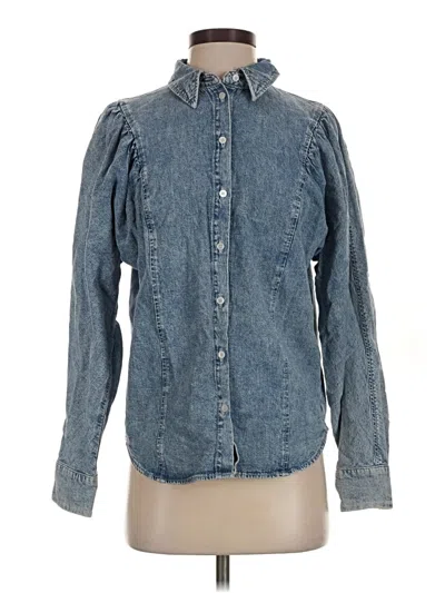 Pre-owned Paris Atelier & Other Stories Long Sleeve Button Down Shirt In Blue