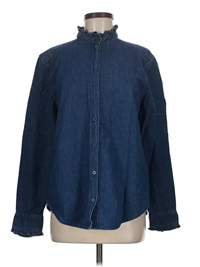 Pre-owned Paris Atelier & Other Stories Long Sleeve Button Down Shirt In Blue