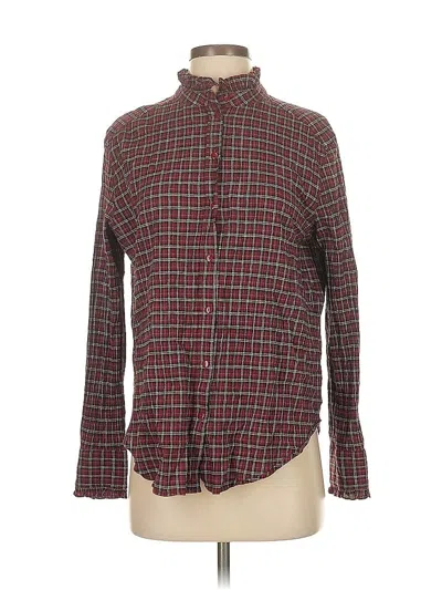 Pre-owned Paris Atelier & Other Stories Long Sleeve Button Down Shirt In Burgundy