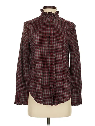Pre-owned Paris Atelier & Other Stories Long Sleeve Button Down Shirt In Burgundy