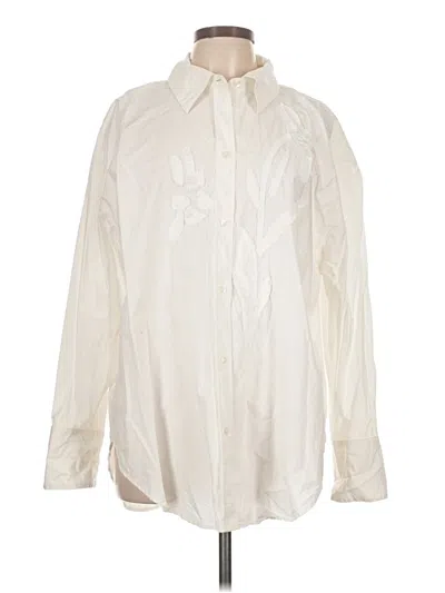 Pre-owned Paris Atelier & Other Stories Long Sleeve Button Down Shirt In White