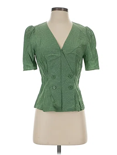 Pre-owned Paris Atelier & Other Stories Short Sleeve Blouse In Green