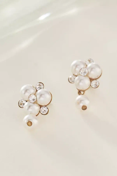 Paris By Debra Moreland Fabulous Pearl Drop Earrings In White