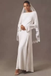 Paris By Debra Moreland Persephone Lace-trim Fingertip Veil