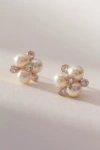 Paris By Debra Moreland Princess Cluster Stud Earrings In White
