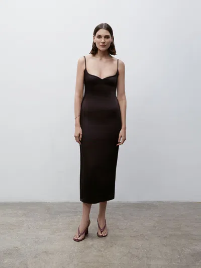 Paris Georgia Ssense Work Capsule – Black Heart Maxi Dress In Black/black