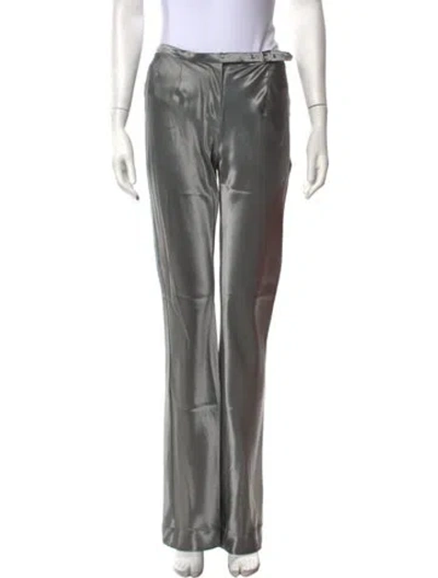 Pre-owned Paris Georgia Acetate Wide Leg Pants W/ Tags In Grey