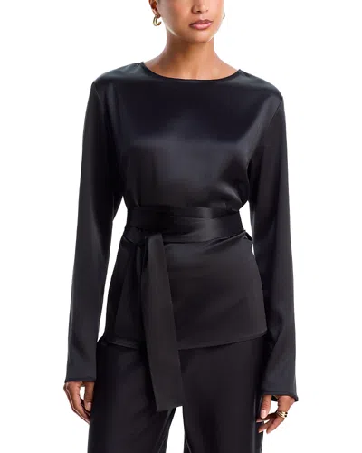 Paris Georgia Alba Belted Top In Black