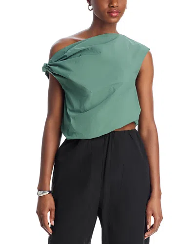 Paris Georgia Alice One Shoulder Top In Green