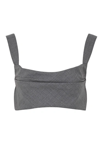 Paris Georgia Gray Amara Tank Top In Charcoal