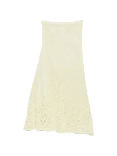 Paris Georgia Amelia Openwork Midi Skirt In Metallic