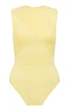 Paris Georgia Arabella Jersey Bodysuit In Yellow