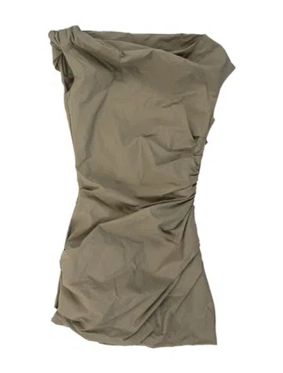 Pre-owned Paris Georgia Asymmetrical Mini Dress In Green