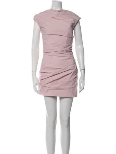 Pre-owned Paris Georgia Asymmetrical Mini Dress In Pink