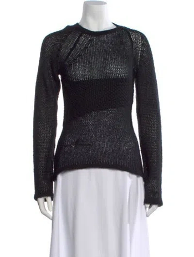 Pre-owned Paris Georgia Asymmetrical Sweater In Black