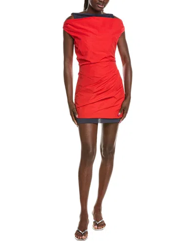 Paris Georgia Atlas Mini Dress In Red