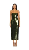 Paris Georgia Audrey Sequined Maxi Dress In Cactus