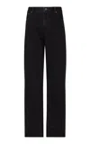 Paris Georgia Baggy Denim Wide-leg Jeans In Black
