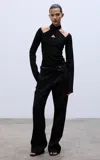 Paris Georgia Basil Wool Straight-leg Pants In Black