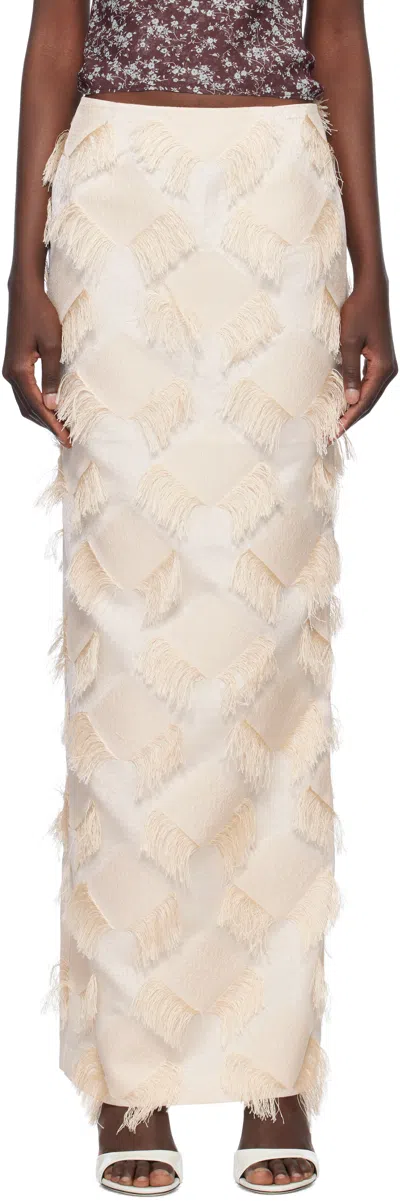 Paris Georgia Beige Iona Maxi Skirt In Cream
