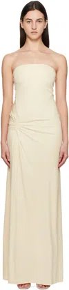 Paris Georgia Beige Ruth Maxi Dress In Bone