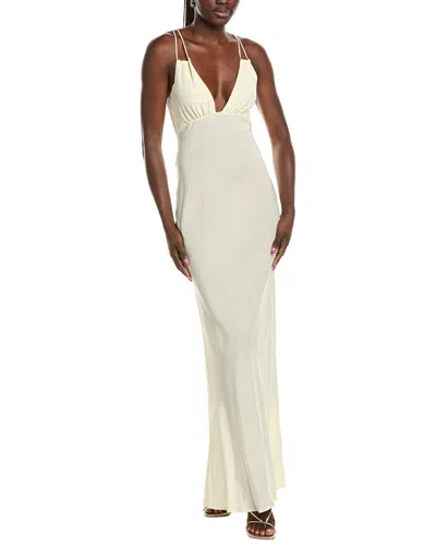 Paris Georgia Bernie Silk Slip Dress In Neutral