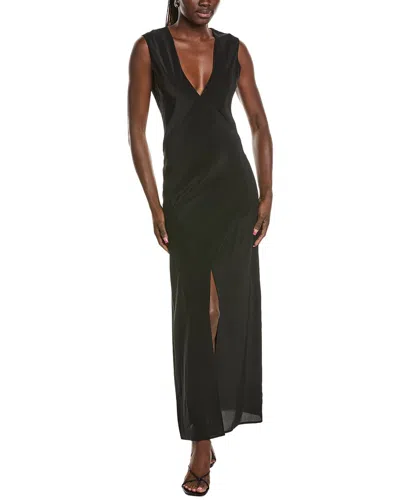 Paris Georgia Bettina Silk Maxi Dress In Black