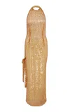 Paris Georgia Bex Sequined Mesh Gown In Brown