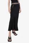 Paris Georgia Bias Half Slip Midi Skirt In Black