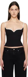 Paris Georgia Black & White Heart Singlet Camisole In Black/ White