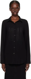 Paris Georgia Black Drop Stitch Shirt In Black