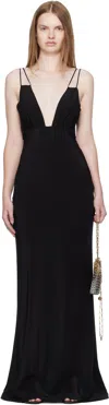 Paris Georgia Black Elemental Bernie Slip Dress In Black