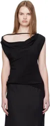 Paris Georgia Black Elemental Christophe Top In Animal Print
