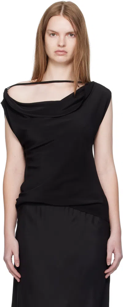 Paris Georgia Black Elemental Christophe Top In Animal Print