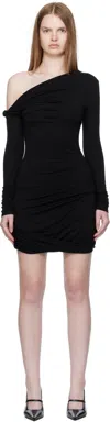 Paris Georgia Black Elemental Manahou Twist Minidress In Black