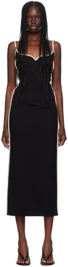 Paris Georgia Black Heart Midi Dress In Black/white
