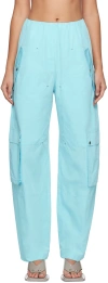 Paris Georgia Blue Elevated Cargo Pants In Iris Blue