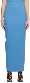 Paris Georgia Magda Gathered Studded Crepe Maxi Skirt In Island Turquoise
