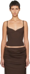 Paris Georgia Brown Heart Camisole In Cocoa