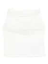 Paris Georgia Christophe Halterneck Draped Top In White