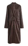 Paris Georgia Classic Python-embossed Leather Jacket In Brown