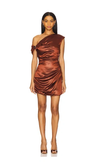 Paris Georgia Claw Remmy Mini Dress In 藏红色