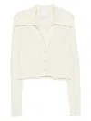 Paris Georgia Collared Cardigan In White