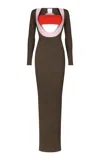 Paris Georgia Colour Block Knit Maxi Dress In Black