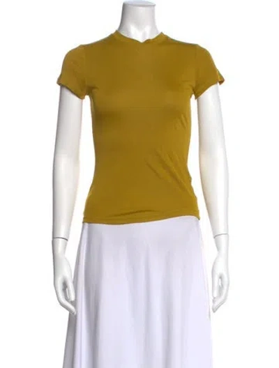 Pre-owned Paris Georgia Crew Neck Short Sleeve T-shirt In Yellow