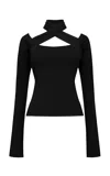 Paris Georgia Criss Cross Cutout Top In Black