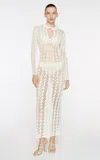 Paris Georgia Crochet Cotton Maxi Dress In Off-white