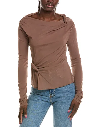 Paris Georgia Croissant Top In Brown