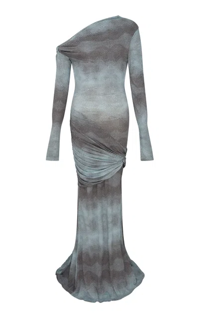 Paris Georgia Derya Polkadot Gradient Gown In Multi